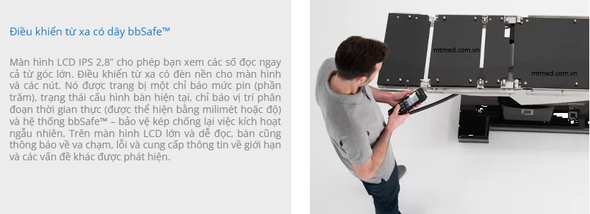 điều khiển từ xa có dây của bàn mổ tổng quát cao cấp optima