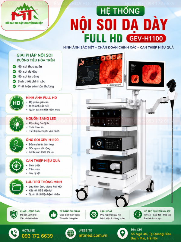 hệ thống máy nội soi tiêu hóa gec-h1100