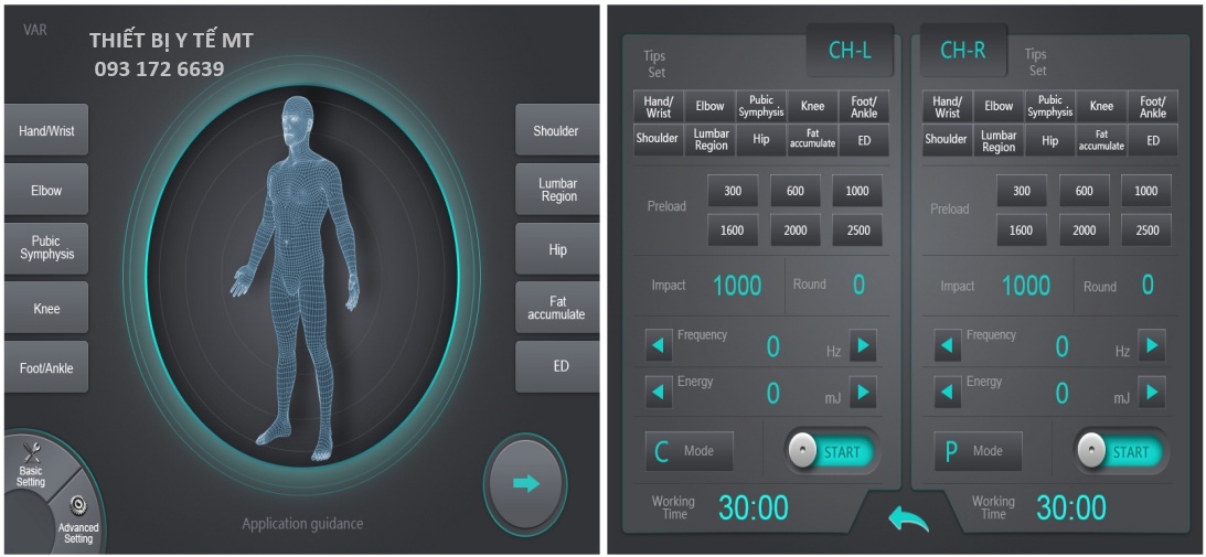 màn hình máy xung kích intelect