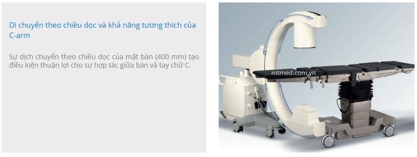 mặt bàn phù hợp với chụp c-arm