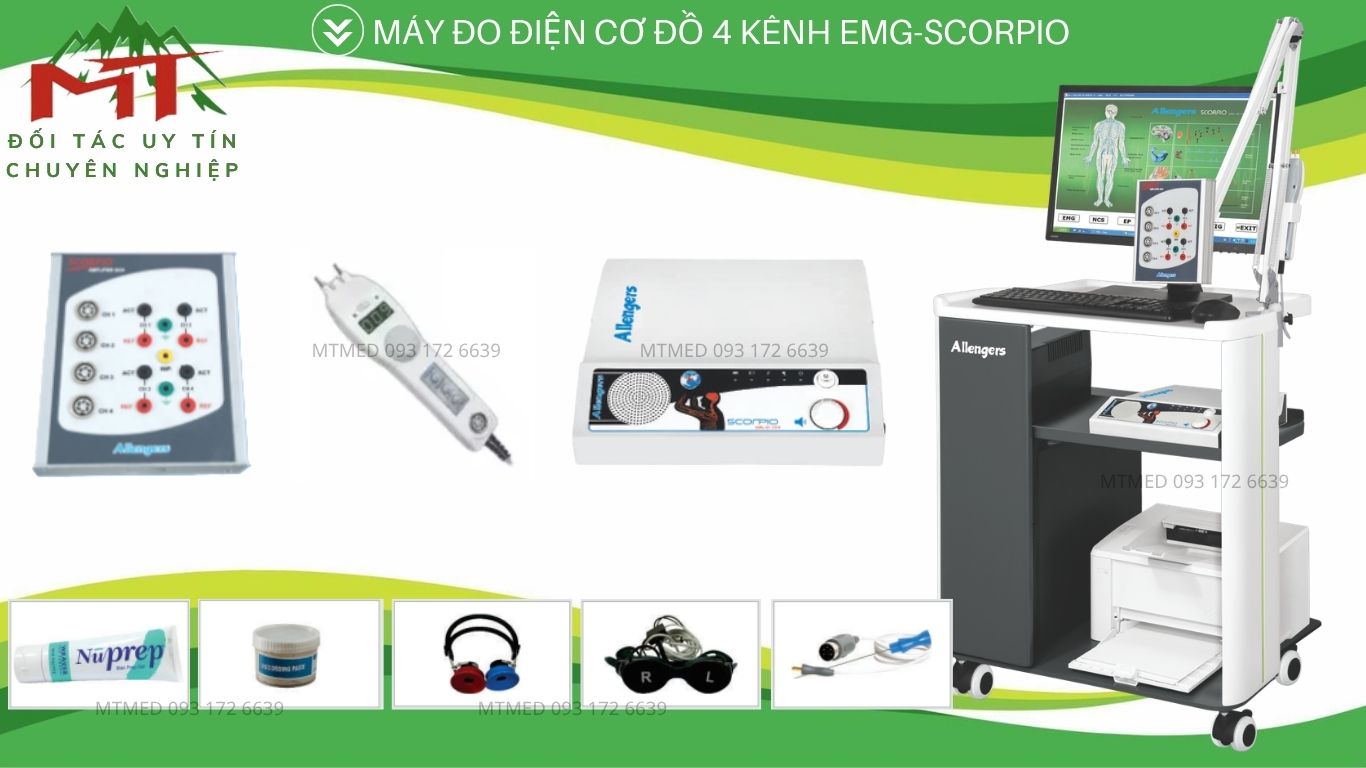 máy đo điện cơ 4 kênh emg scorpio