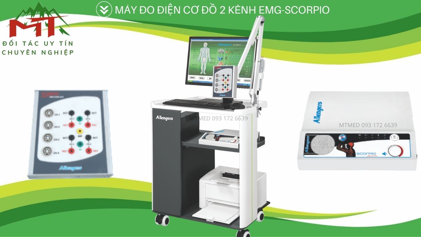 máy đo điện cơ đồ 2 kênh emg scorpio