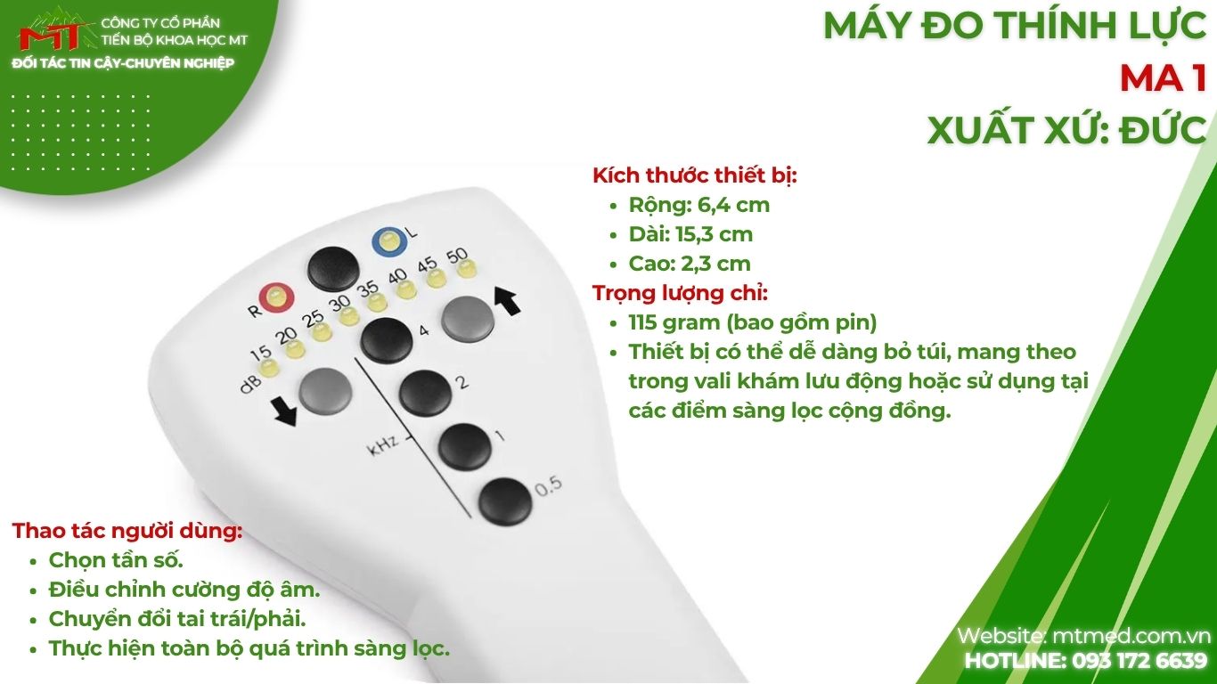 máy đo thính lực cho trẻ em ma1