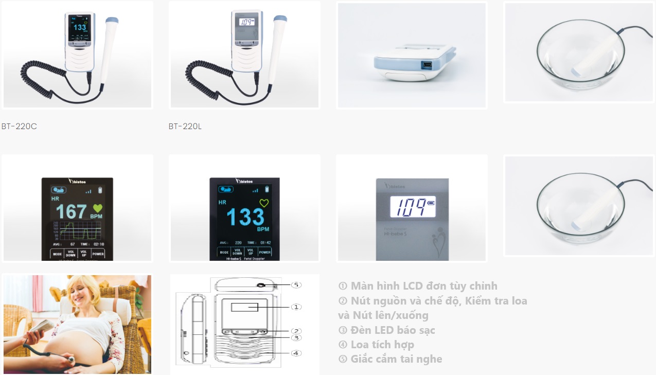 máy nghe tim thai bt 220