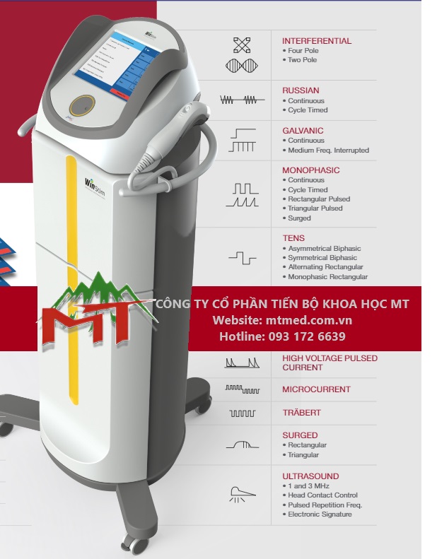 máy siêu âm trị liệu kết hợp điện xung 2 hoặc 4 kênh hàng ấn độ