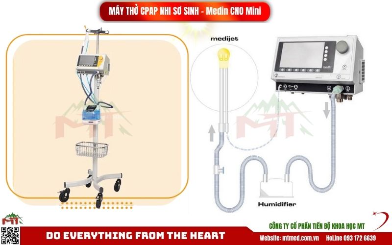máy thở ncpap kết hợp oxy dòng cao