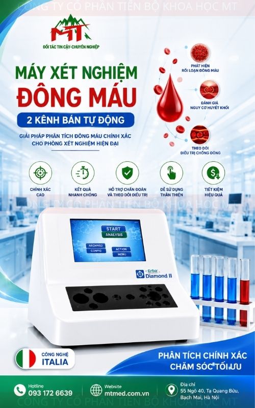 máy xét nghiệm đông máu 2 kênh
