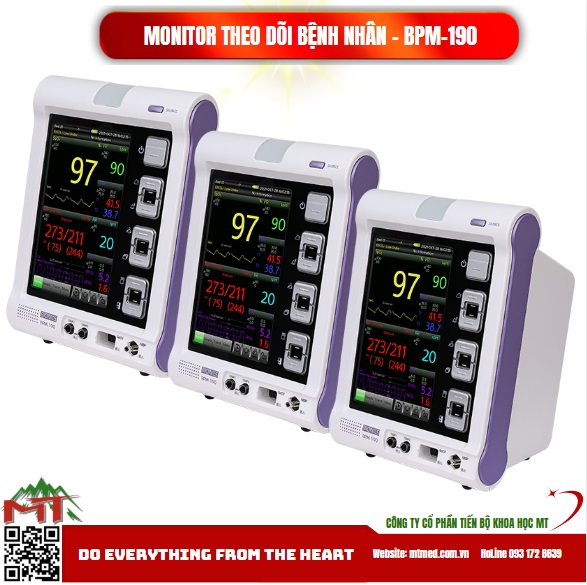 monitor theo dõi bệnh nhân 5 thông số bpm-190 hàn quốc
