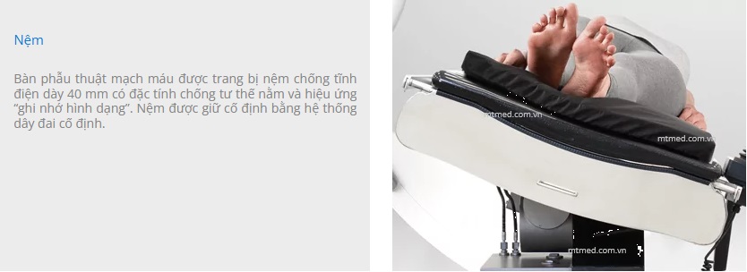 Nệm của bàn phẫu thuật mạch máu FLARE chụp C-Arm