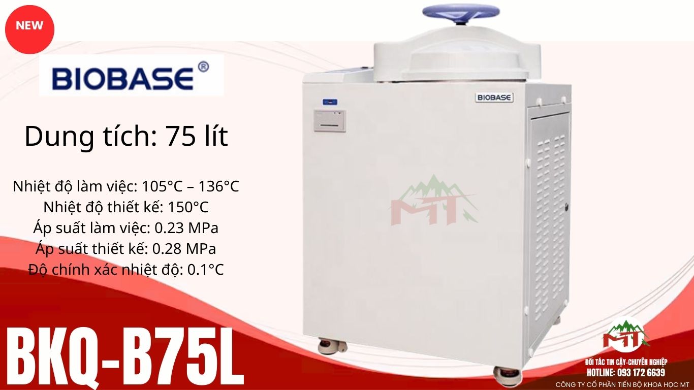 nồi hấp tiệt trùng 75 lít biobase