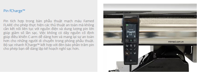 pin của bàn phẫu thuật mạch flare chụp c-arm