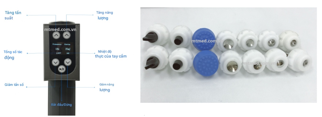 tay súng của máy xung kích trị liệu intelect