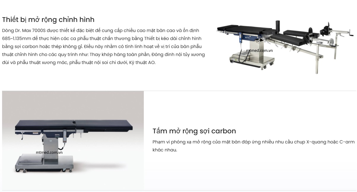 thiết bị mở rộng bàn mổ dr.max 7000s