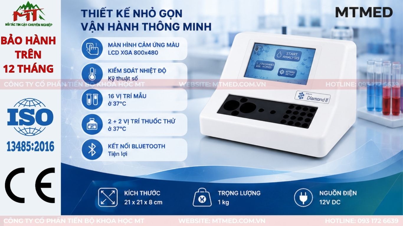 thiết kế của máy xét nghiệm đông máu diamond2