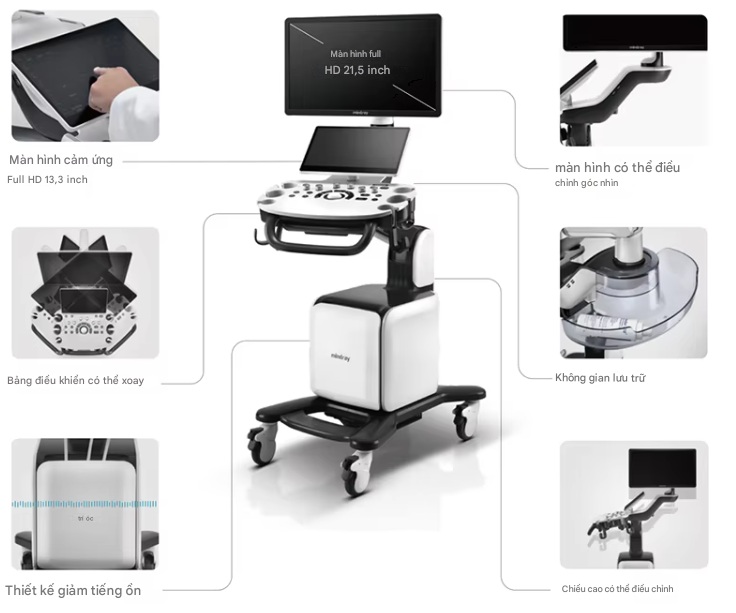 thiết kế kiểu dáng của máy siêu âm màu n6 mindray