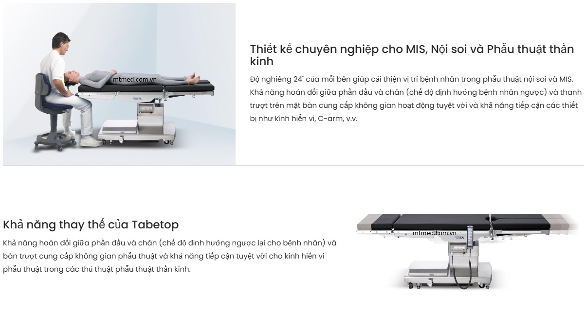 tính năng bàn mổ trimax650ns