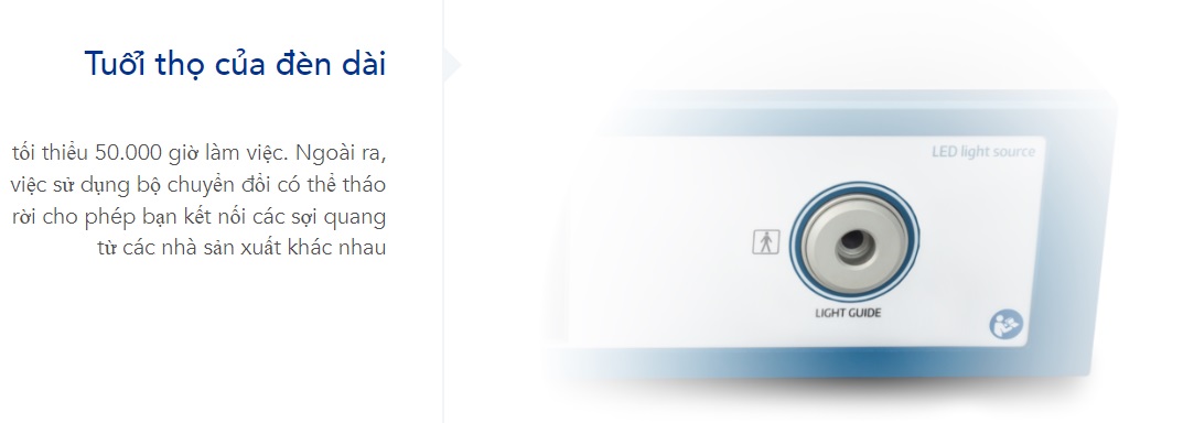 tuổi thọ bóng đèn của nguồn sáng nội soi