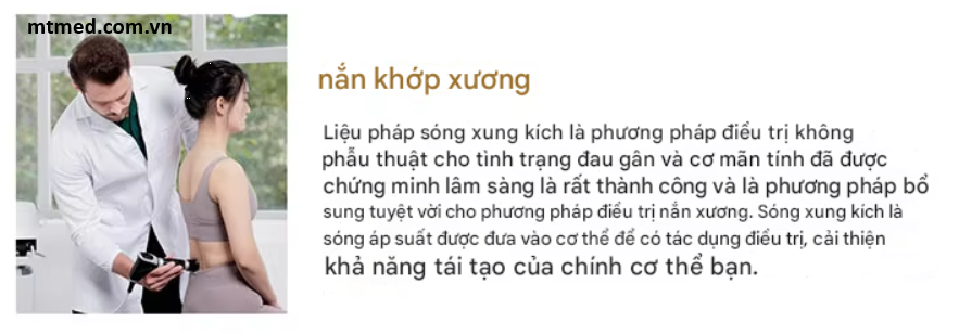 ứng dụng khác của máy xung kích intelect plus 30