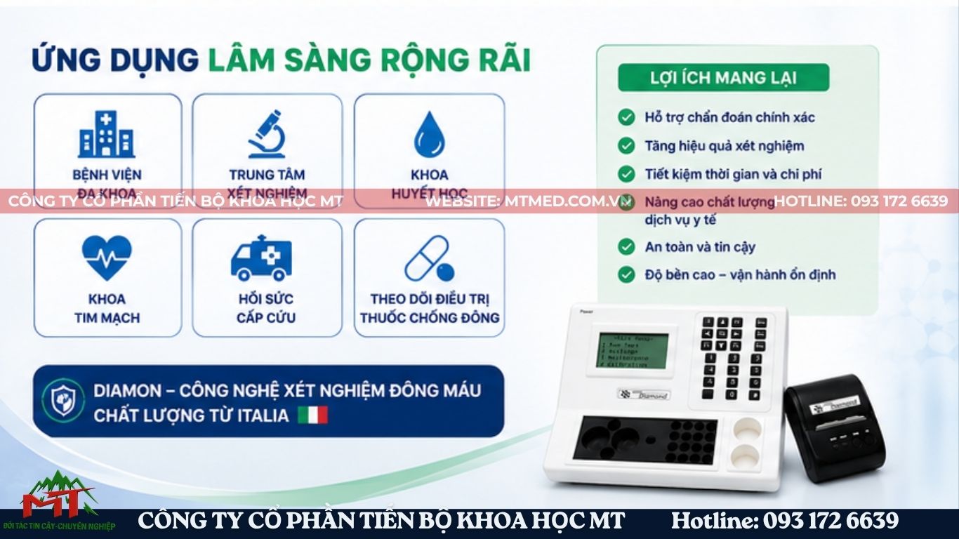ứng dụng lâm sàng của máy xét nghiệm đông máu
