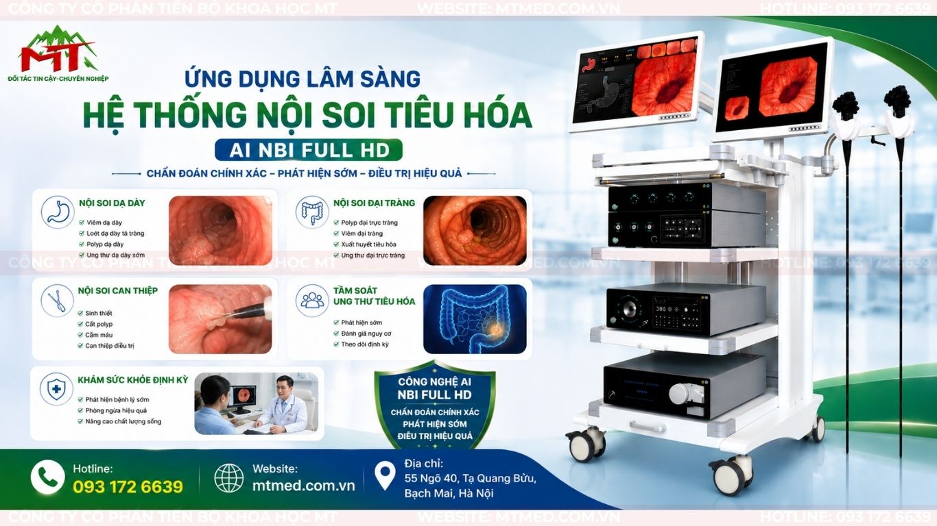 ứng dụng của hệ thống nội soi tiêu hóa