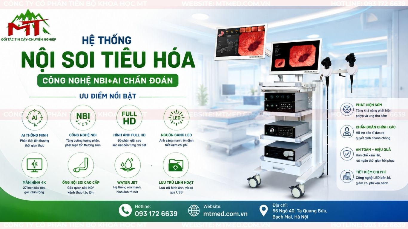 ưu điểm của hệ thống nội soi tiêu hóa ai chẩn đoán