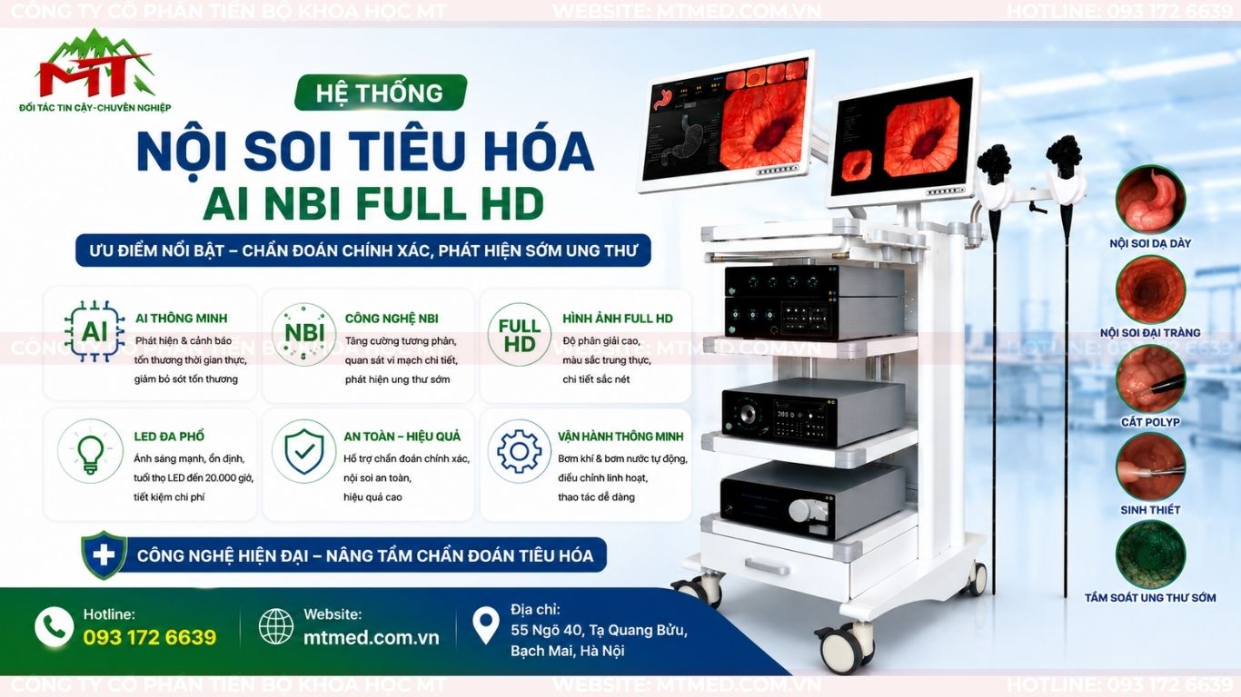 ưu điểm của hệ thống nội soi tiêu hóa