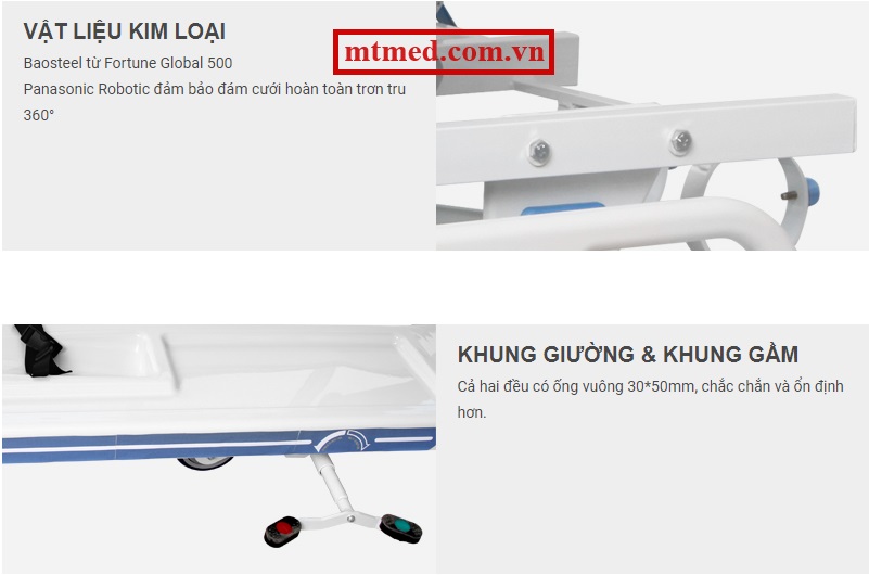 vật liệu xe đẩy cáng bệnh nhân