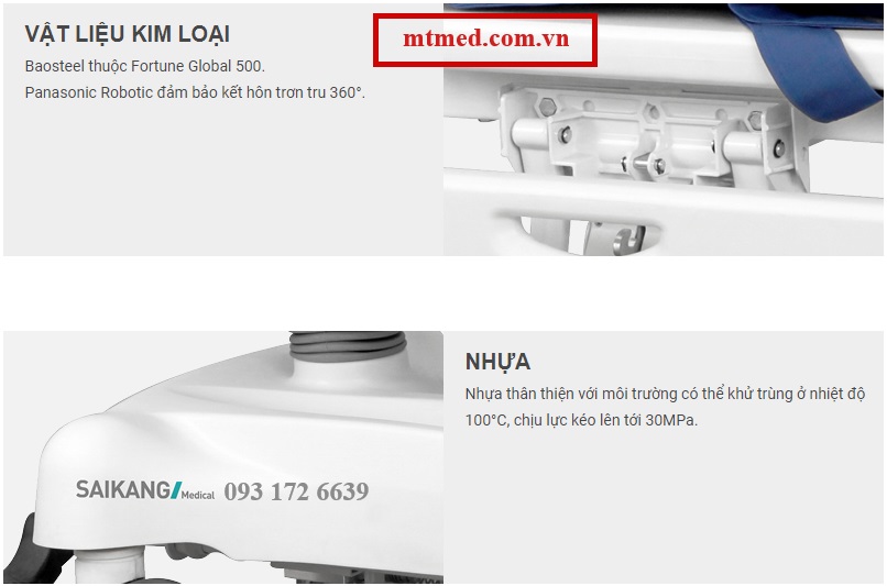 vật liệu xe đẩy cáng vận chuyển bệnh nhân