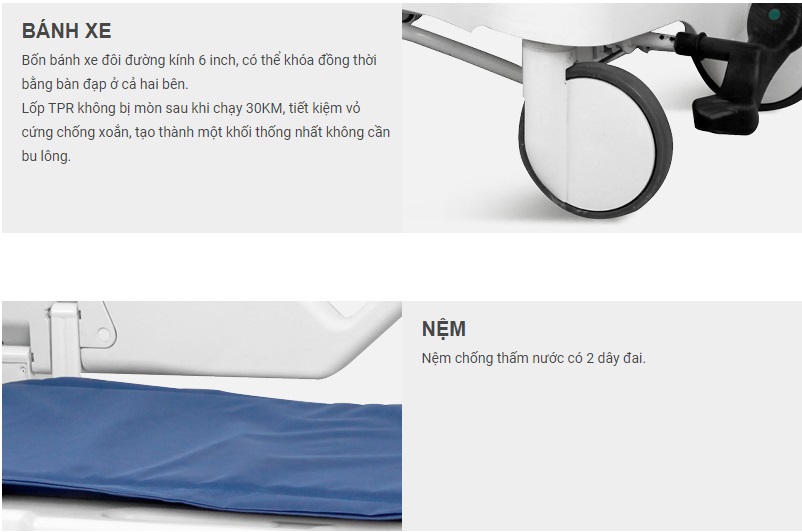 xe đẩy vận chuyển cấp cứu