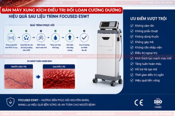 Máy Xung Kích Điều Trị Rối Loạn Cương Dương ESWT - MT Nhập Khẩu Chính Hãng