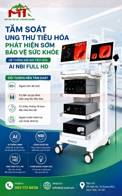 Hệ thống nội soi tiêu hóa có AI chẩn đoán