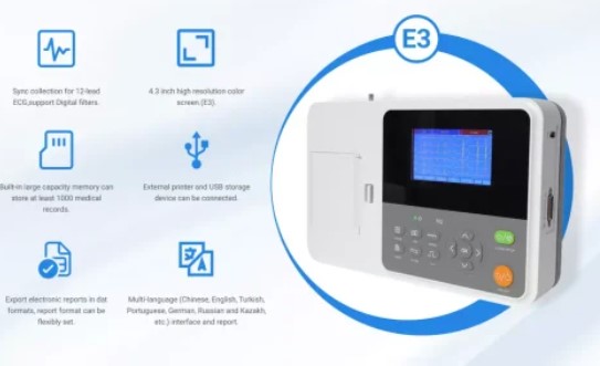 Máy điện tim 3 kênh E3 Contec