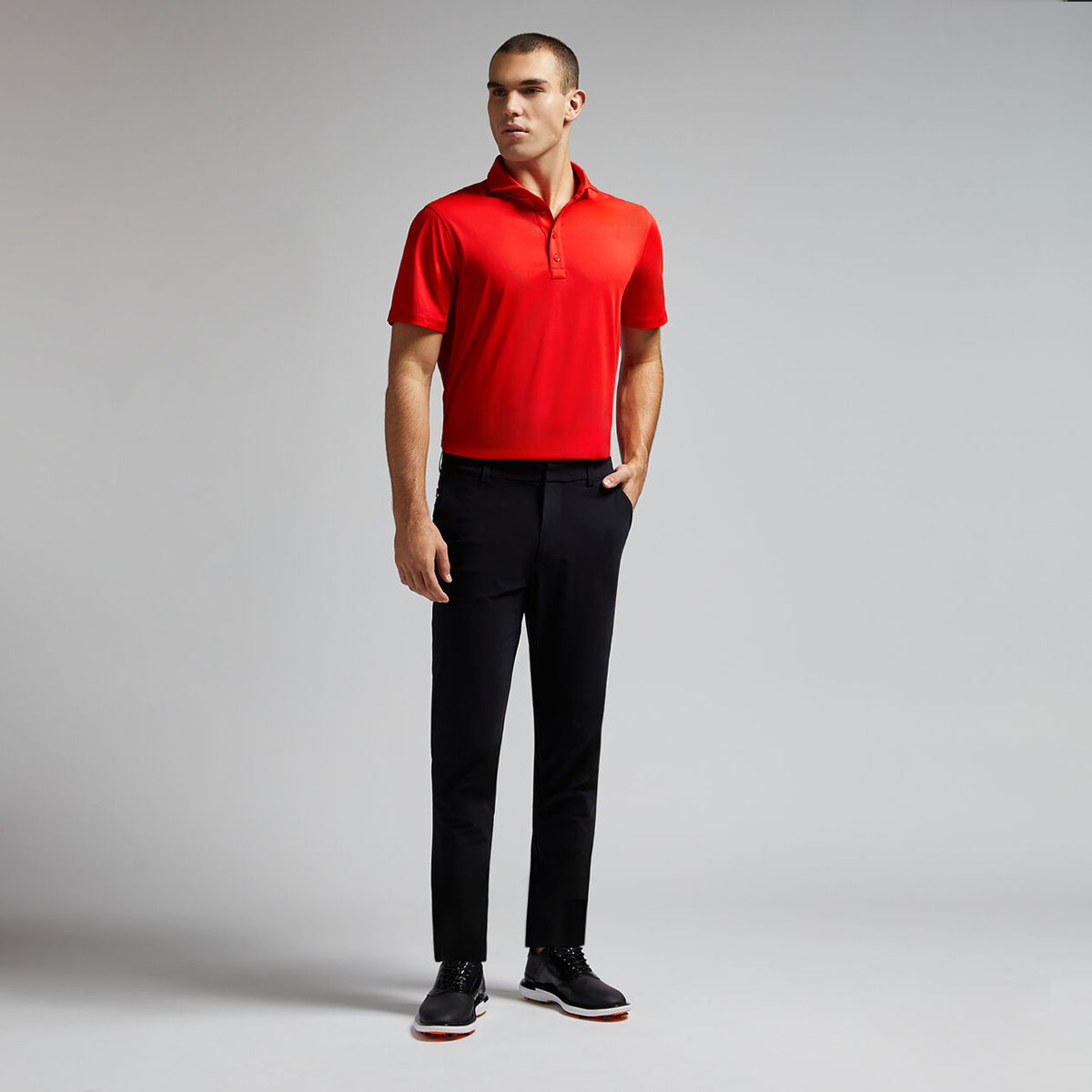 ÁO POLO RIB GUSSET TECH PIQUÉ MODERN SPREAD COLLAR