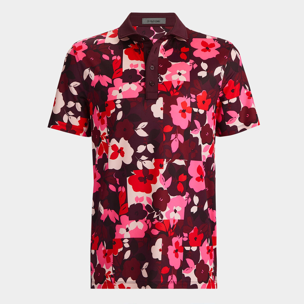 ÁO POLO PATCHWORK FLORAL TECH JERSEY