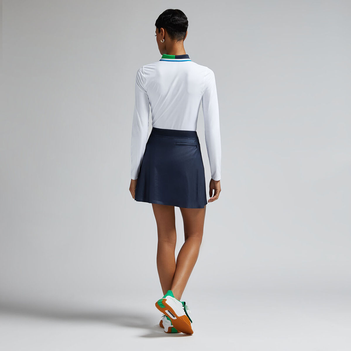 ÁO POLO COLOUR BLOCK SILKY TECH NYLON QUARTER ZIP