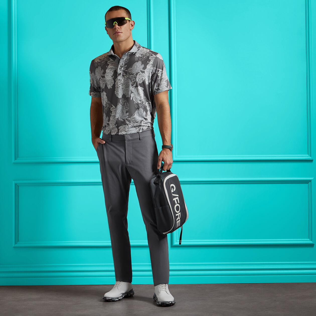 ÁO POLO STAMPED FLORAL TECH JERSEY