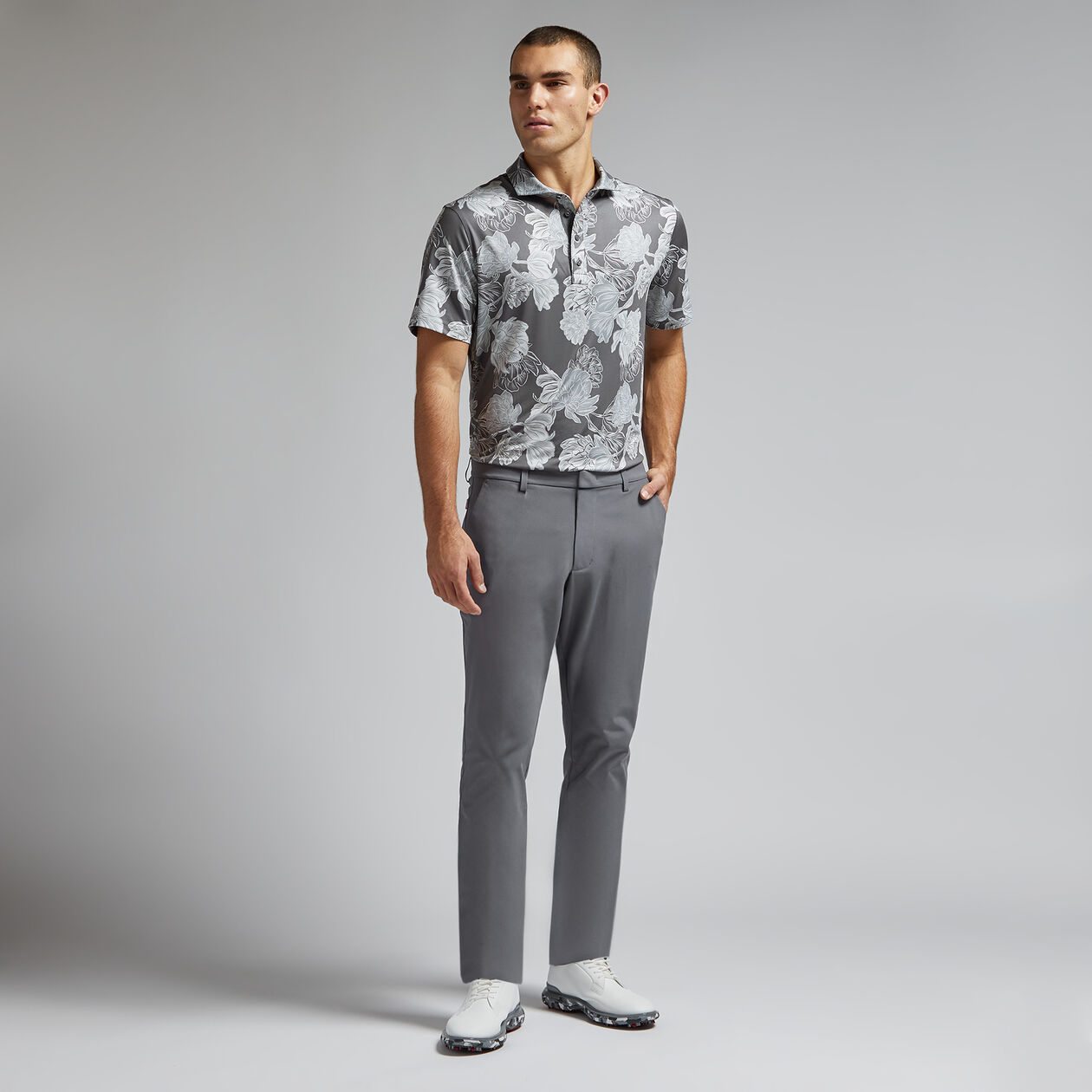 ÁO POLO STAMPED FLORAL TECH JERSEY