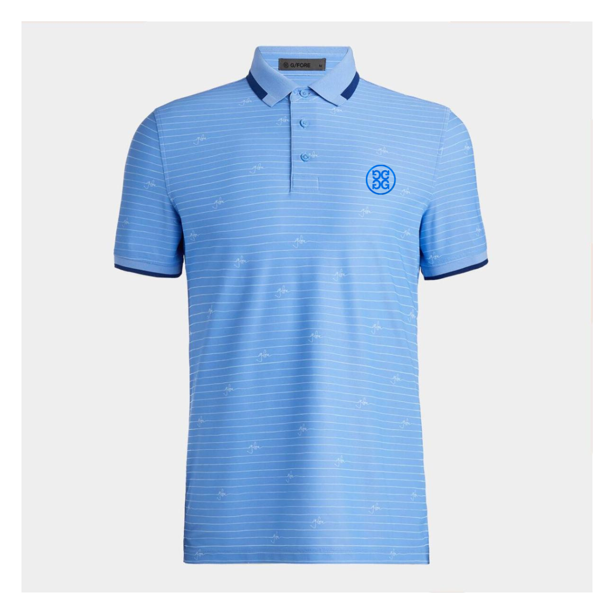 ÁO POLO G/FORE SCRIPT STRIPE TECH PIQUE BANDED SLEEVE