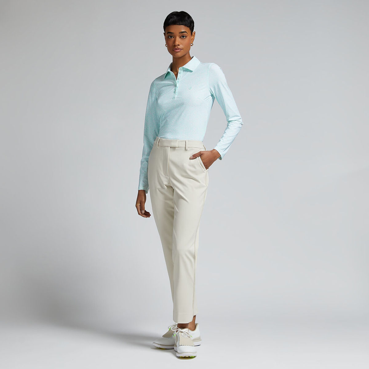 ÁO POLO GARDEN SILKY TECH NYLON LONG SLEEVE