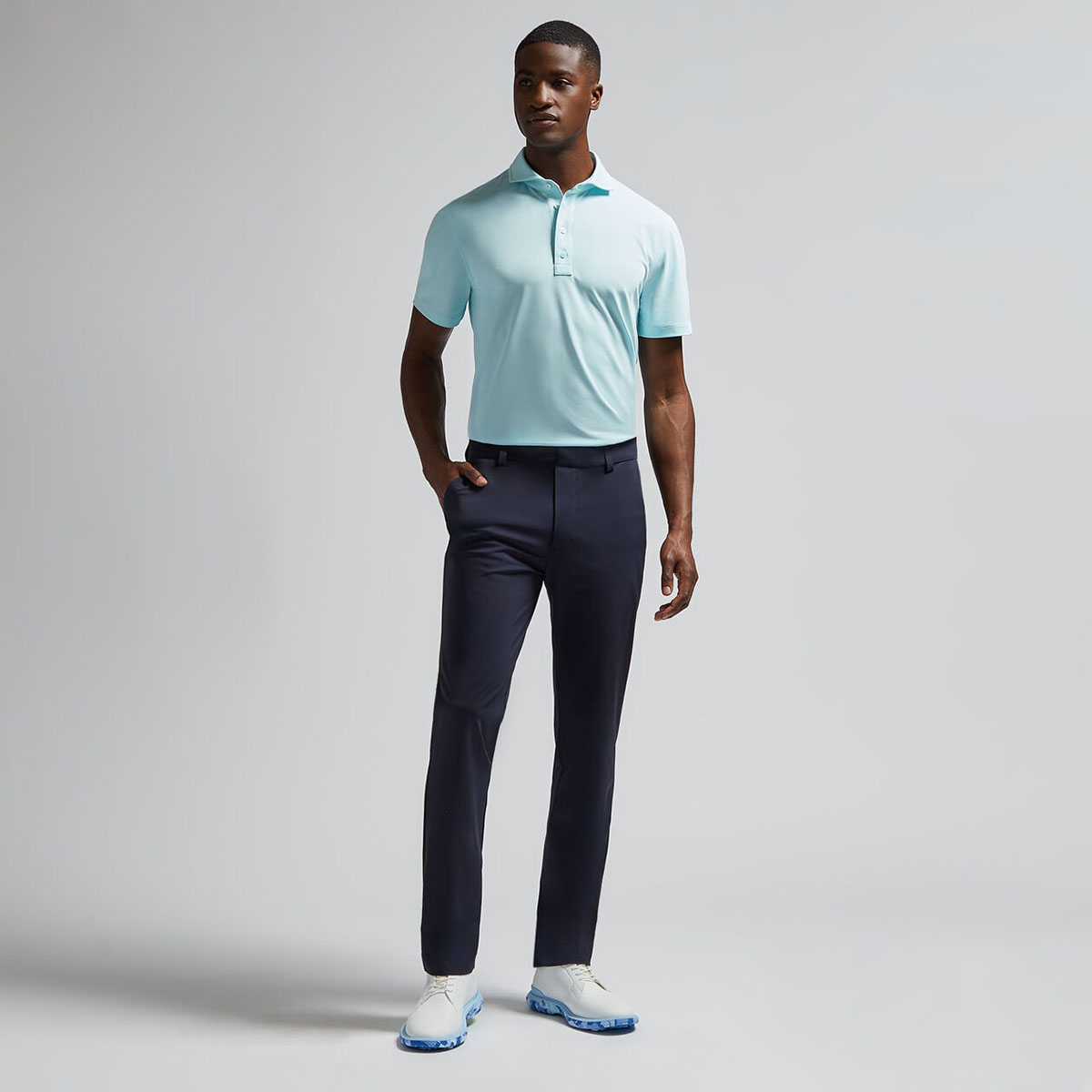 ÁO POLO RIB GUSSET TECH PIQUÉ MODERN SPREAD COLLAR