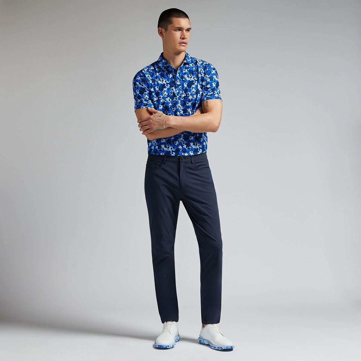 ÁO POLO CAMO FLORAL TECH PIQUÉ