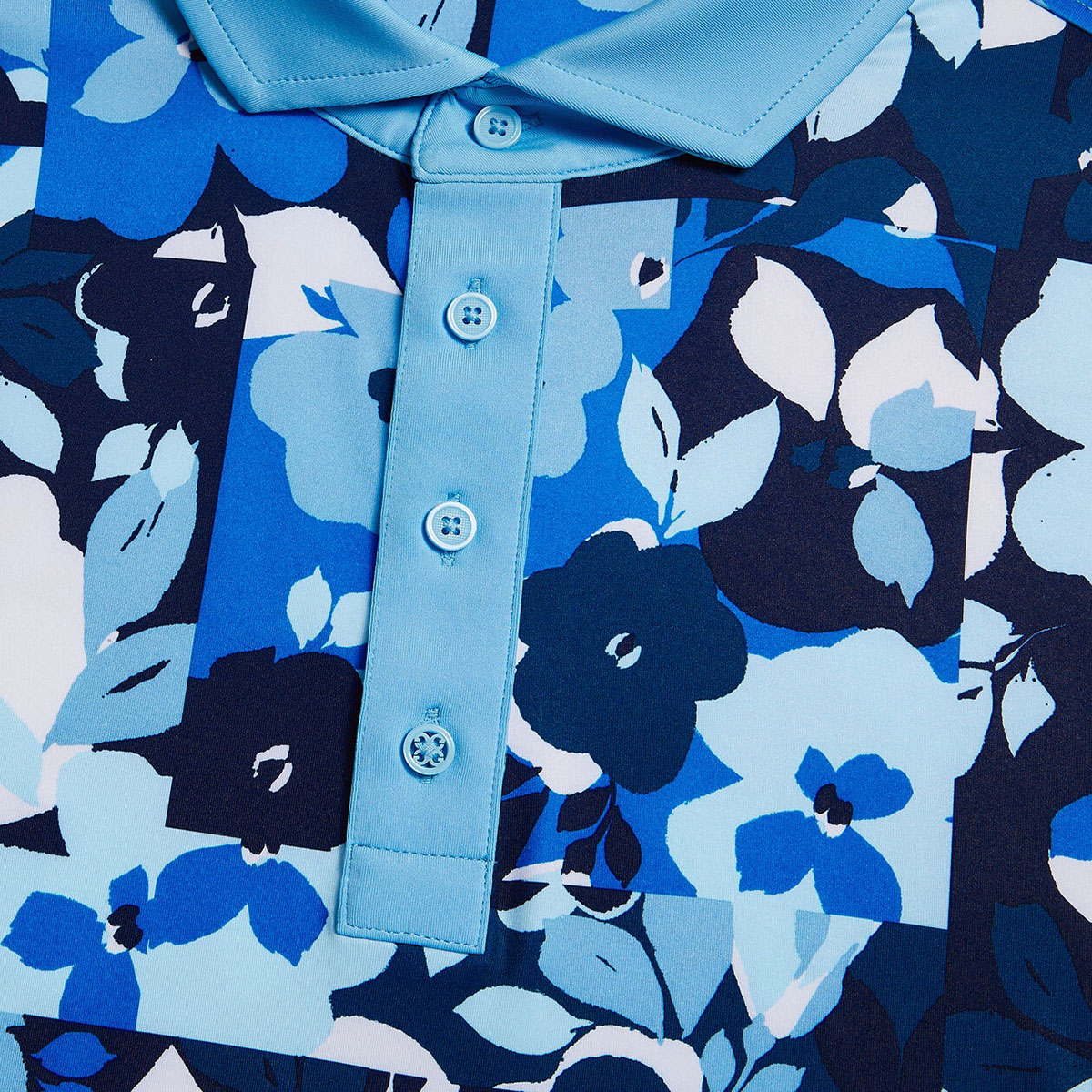 ÁO POLO PATCHWORK FLORAL TECH JERSEY
