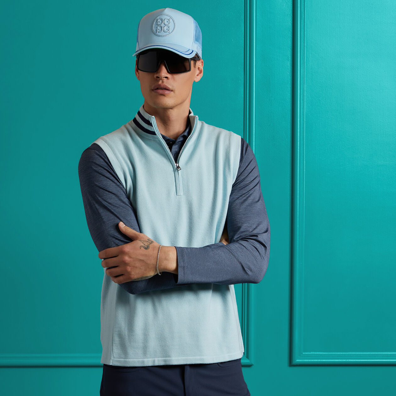 ÁO DÀI TAY RIB GUSSET LONG SLEEVE MÉLANGE ICE NYLON SUN