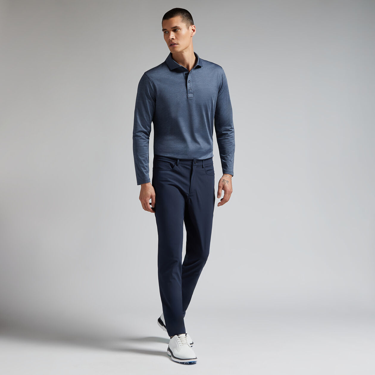 ÁO DÀI TAY RIB GUSSET LONG SLEEVE MÉLANGE ICE NYLON SUN