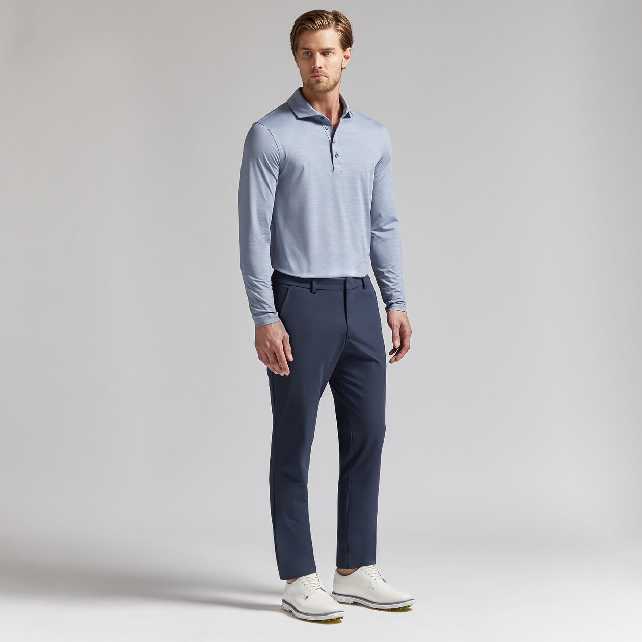 ÁO DÀI TAY RIB GUSSET LONG SLEEVE MÉLANGE ICE NYLON SUN