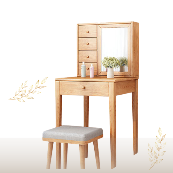 bàn trang điểm gỗ tự nhiên bền đẹp - món quà cho phái nữ