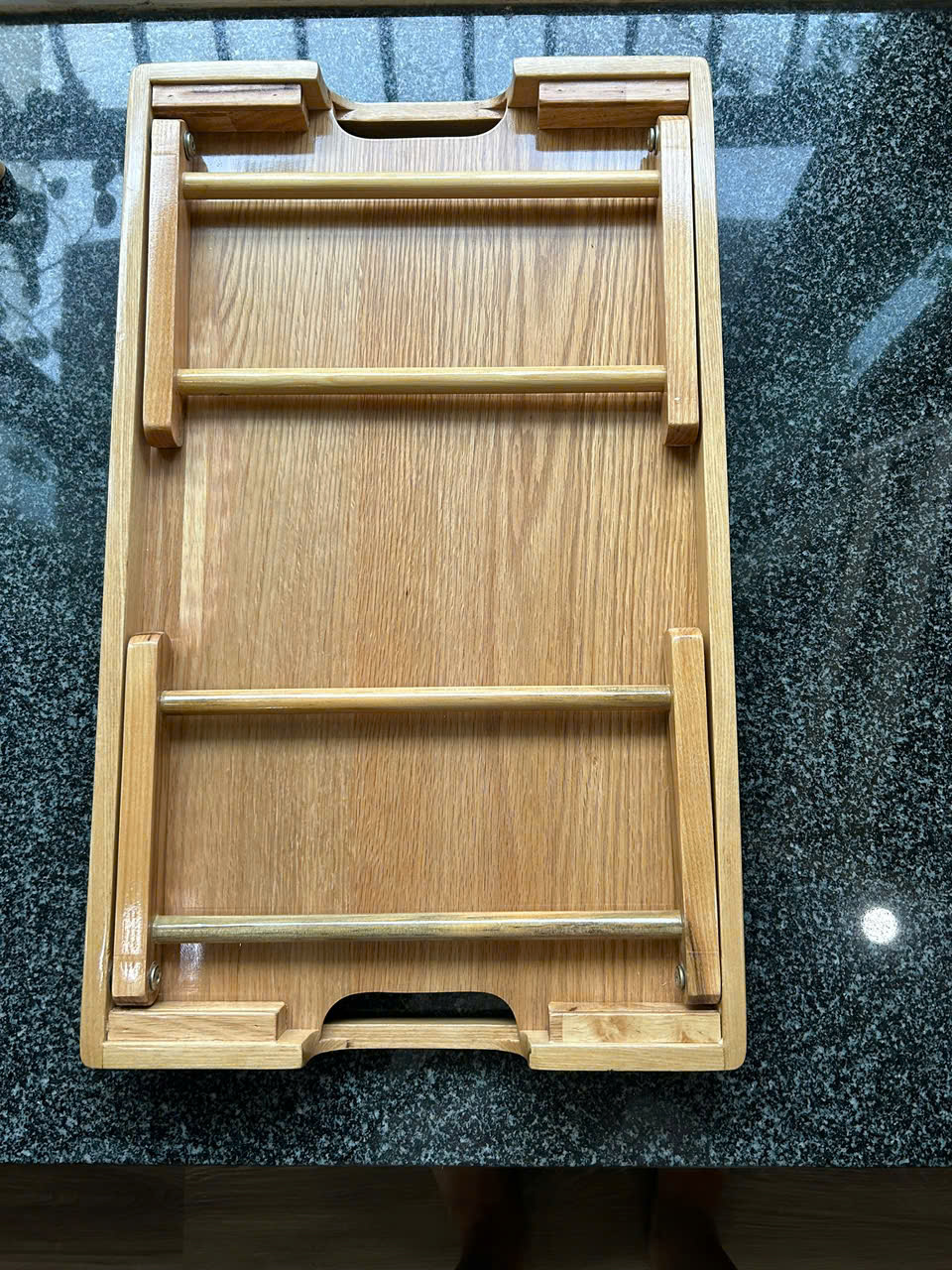 Chân bàn xếp gỗ sồi tự nhiên gấp gọn tiện dụng