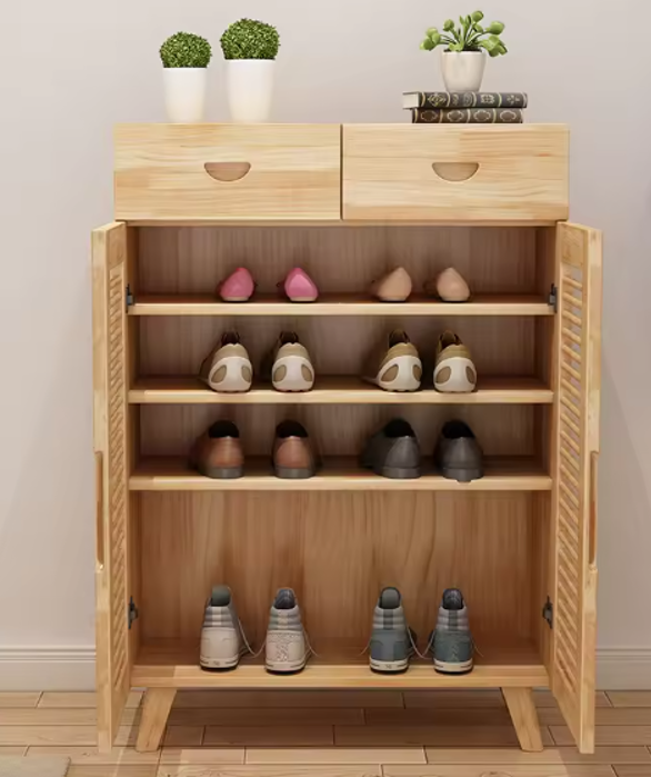 Tủ giày gỗ tự nhiên