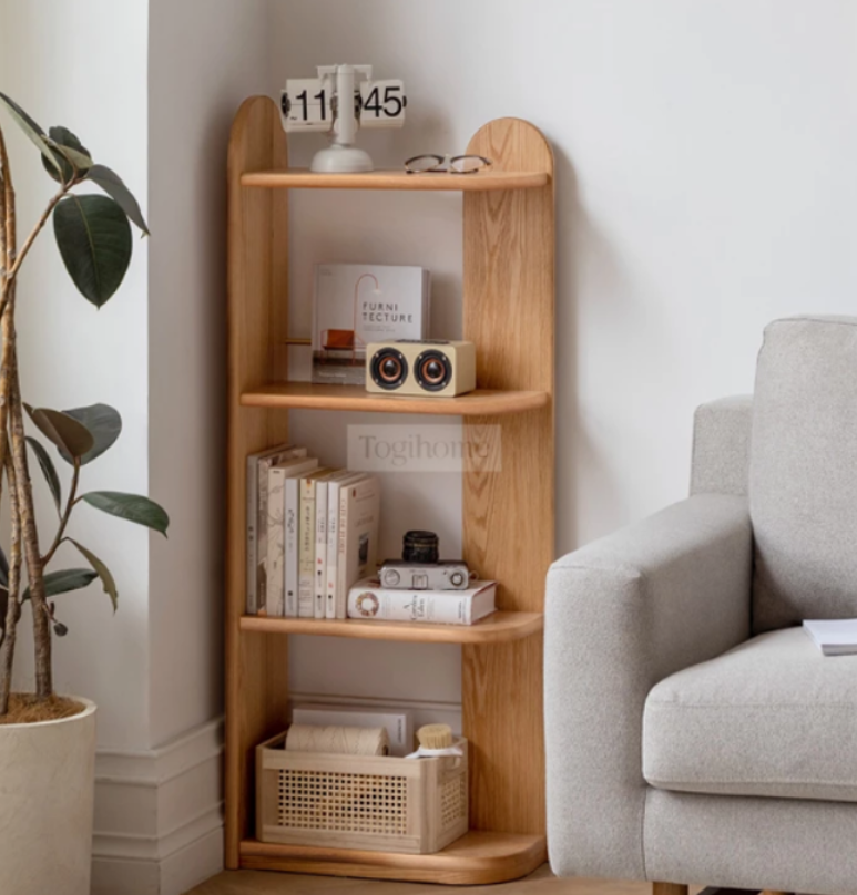 kệ trang trí gỗ tự nhiên cho không gian phòng khách, phòng làm việc