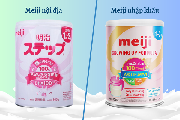 Phân biệt hàng Meiji nội địa và nhập khẩu